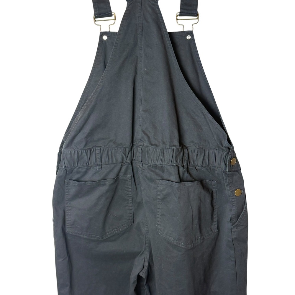 HATCH The Nines Maternity Overalls Women 8 Black Cotton Twill Straight Leg - Picture 8 of 10